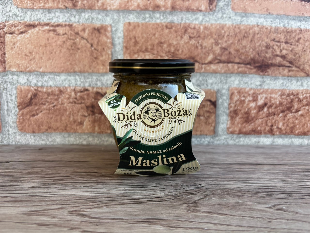 Prirodni namaz od zelenih maslina 190g Prirodni namaz od zelenih maslina 190g